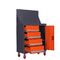 Πορτοκαλής θωρακικός πάγκος εργασίας εργαλείων 15 συρταριών ISO9001 κινητός
