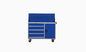 Μπλε 5 γραφεία εργαλείων συρταριών κινητά, κινητός πάγκος εργασίας ISO9001 με την αποθήκευση εργαλείων