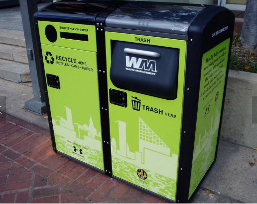 Η διαφήμιση trashbin του μεγάλου υπαίθριου δοχείου απορριμμάτων για την έξυπνη πόλη σχεδίασε πρόσφατα τα έξυπνα δοχεία απορριμμάτων